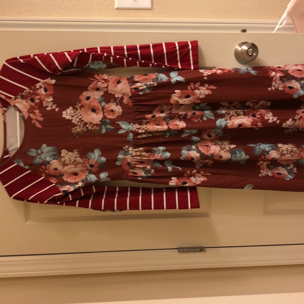 Mixed print dress.